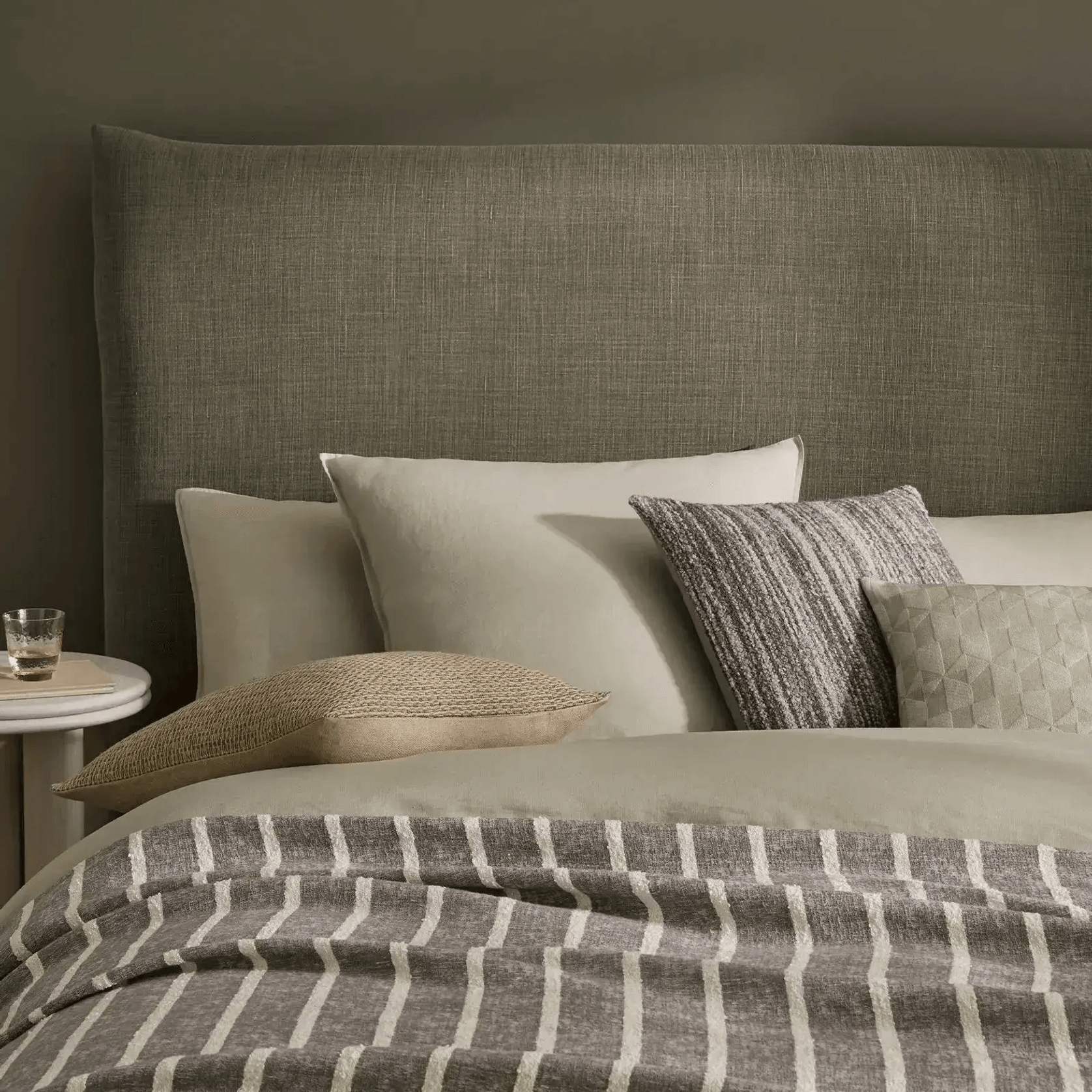 Ravello Linen Fitted Sheet - Sage  | Weave Home Bed Linen gallery detail image