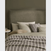 Ravello Linen Fitted Sheet - Sage  | Weave Home Bed Linen gallery detail image