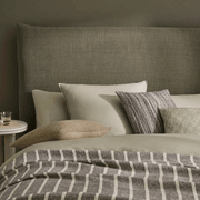 Ravello Linen Fitted Sheet - Sage  | Weave Home Bed Linen gallery detail image