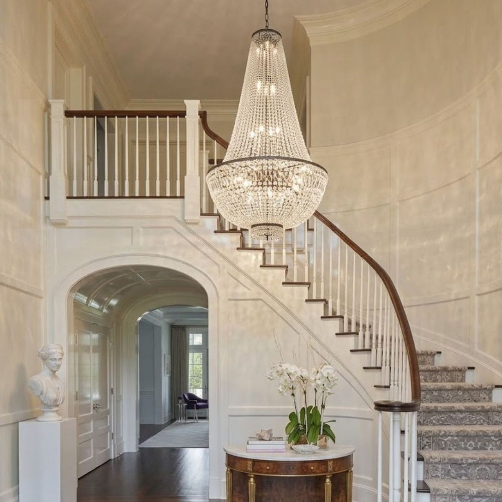 French Basket Chandelier - Antique Silver - W:100cm gallery detail image