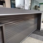 MATEES Executive Desk Reversible  2.4M - Grey/ Brown gallery detail image