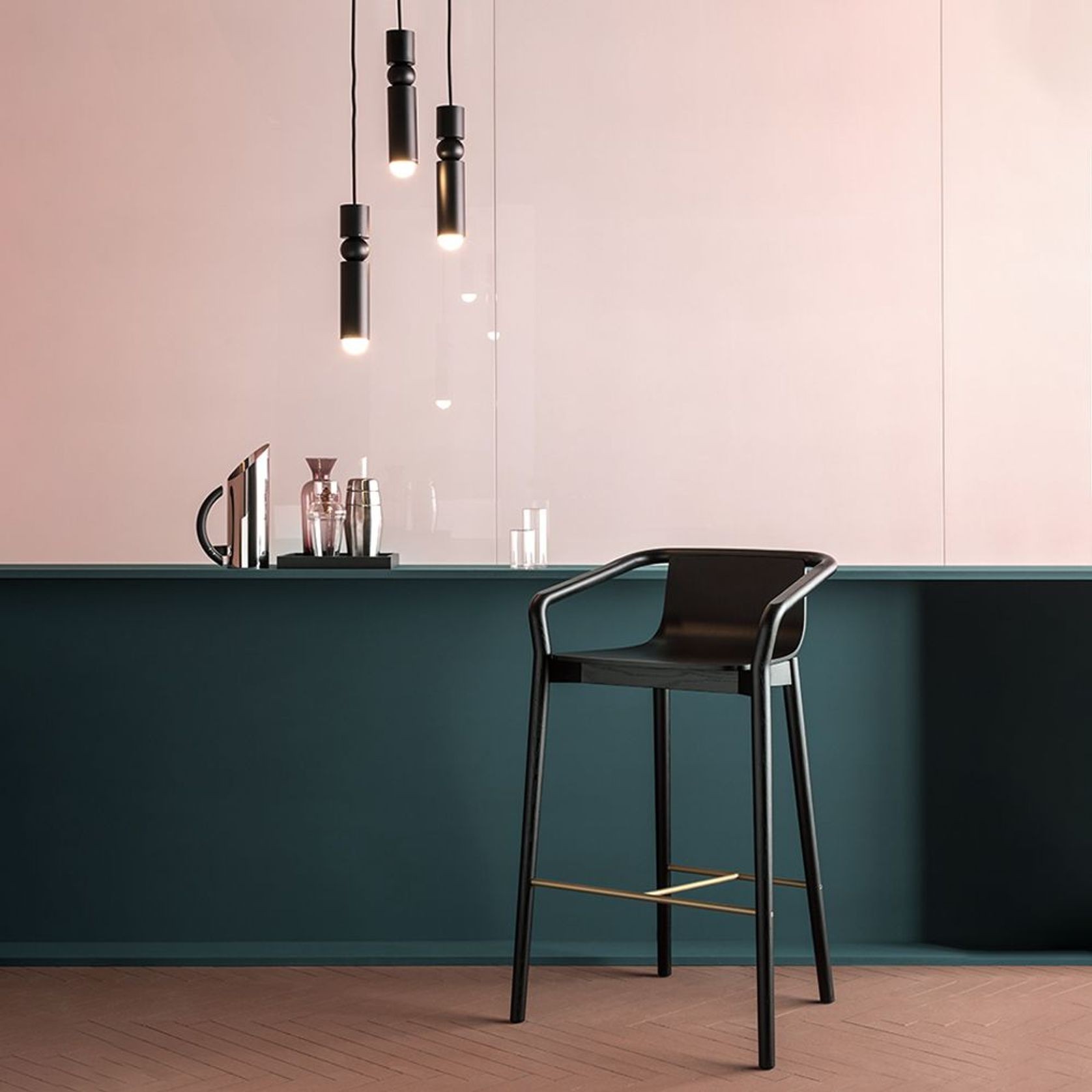 Lens Flair Pendant Light - Matte Black gallery detail image