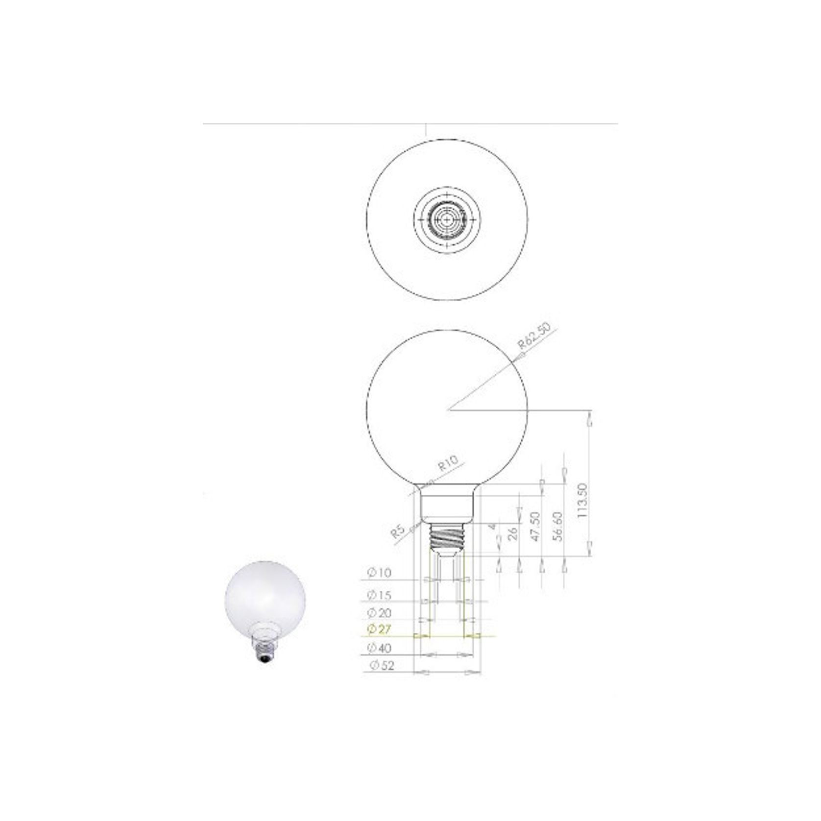 LED Filament Bulb G125 gallery detail image