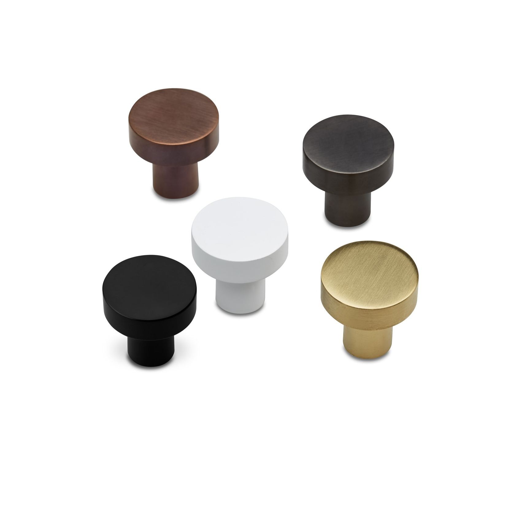 Brushed Brass Cupboard Pull Knob 25mm I Series IV gallery detail image