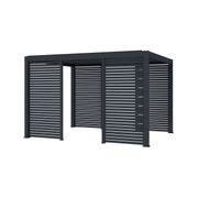 Atlantic & Caribbean Freestanding Pergola Slatted Privacy Wall gallery detail image