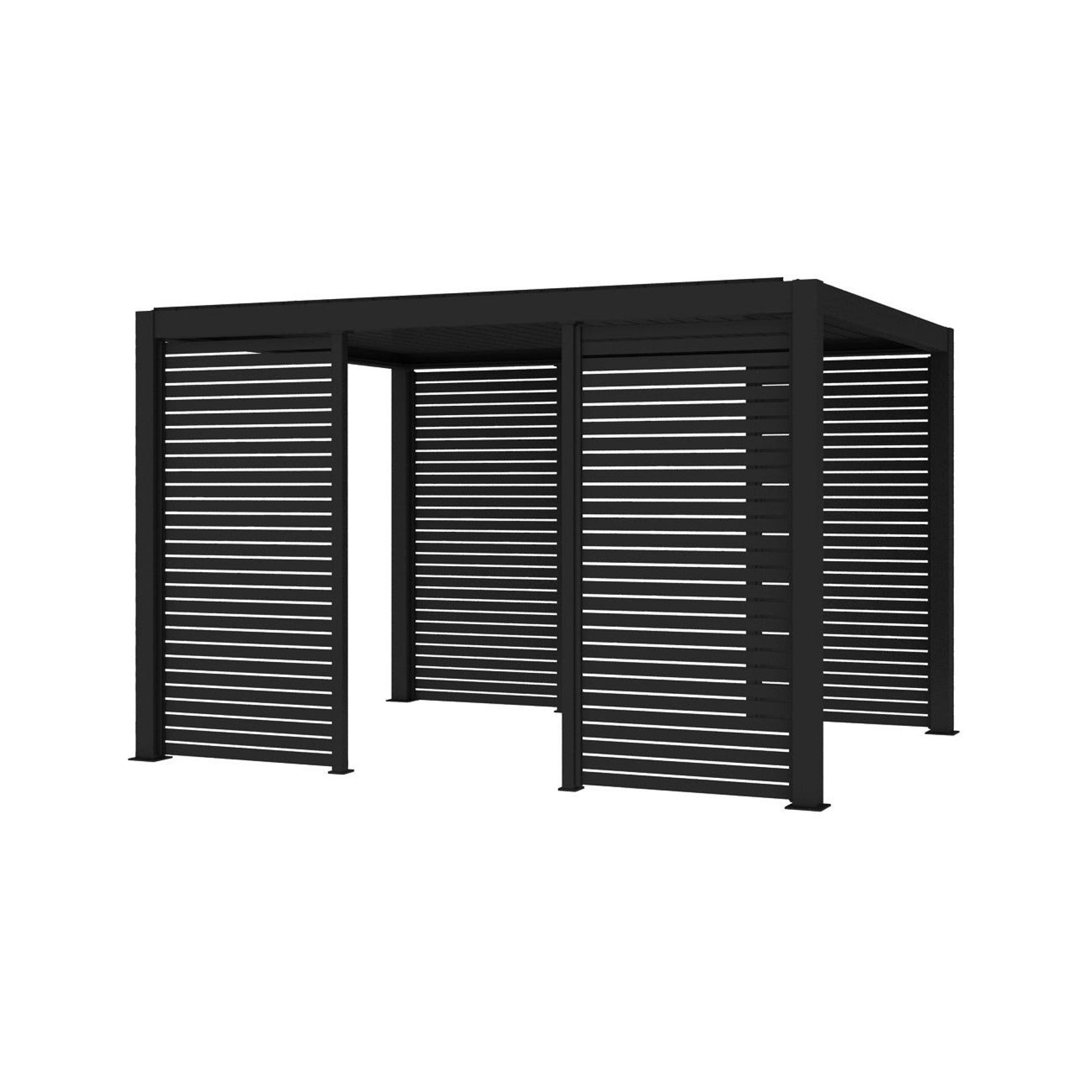 Baltic Freestanding Pergola Slatted Privacy Wall gallery detail image