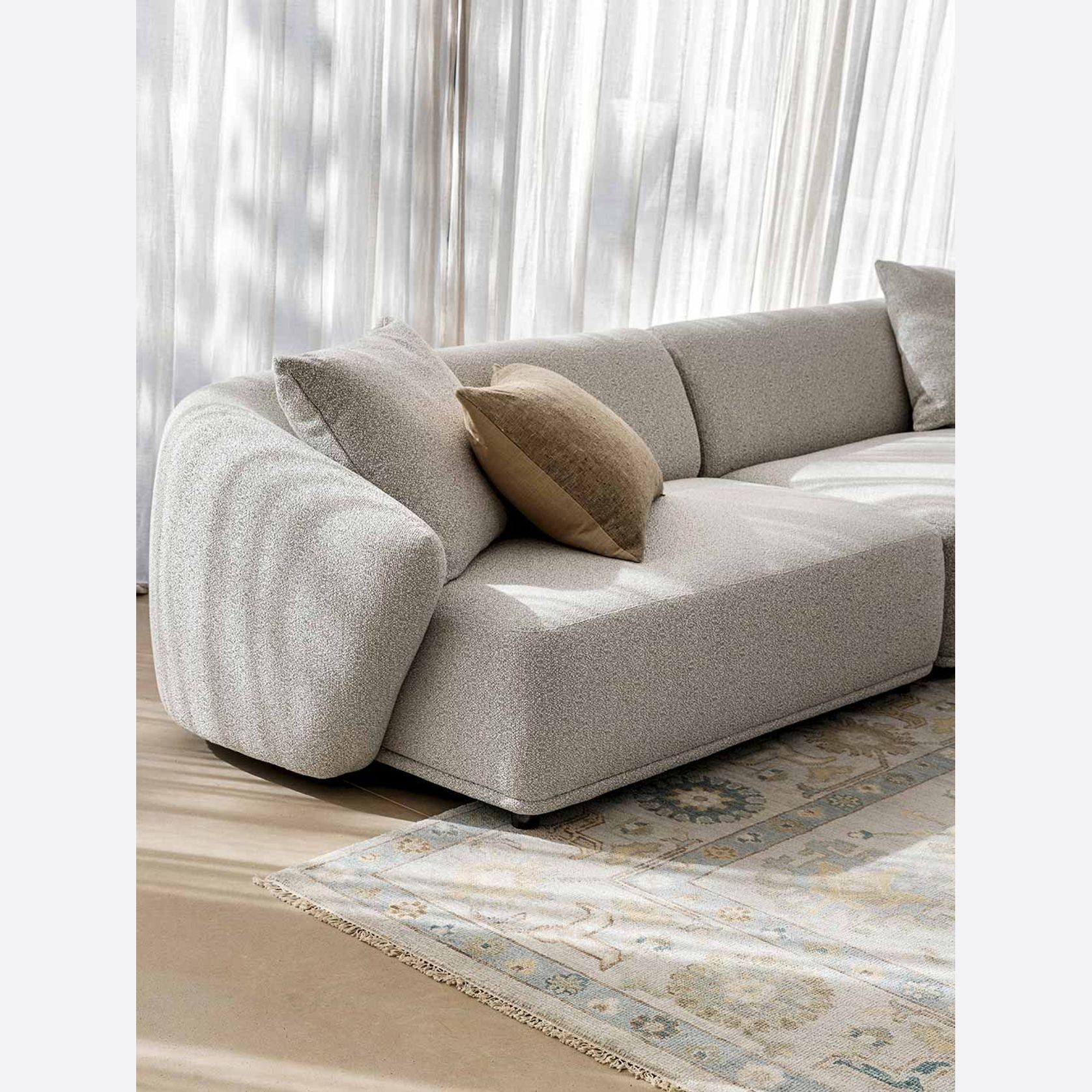 Gemma 2 Piece Sofa | Stone gallery detail image