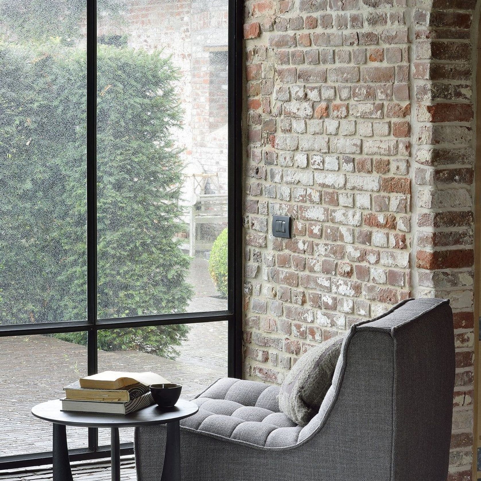 Oak Geometric side table gallery detail image