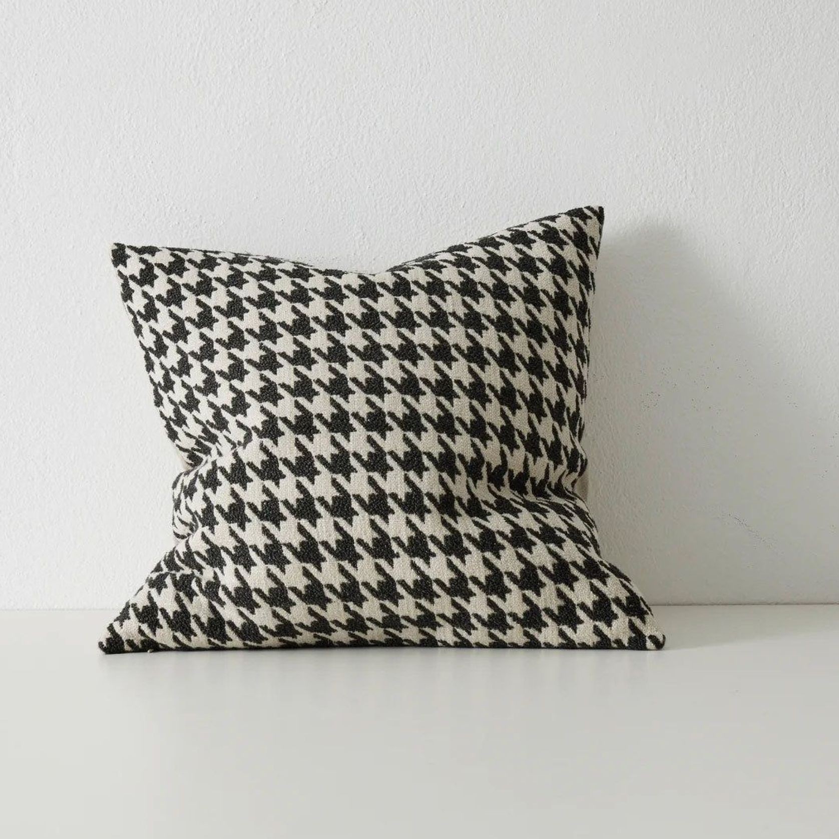 Weave Home Giovanni Cushion - Midnight | Bouclé Houndstooth gallery detail image
