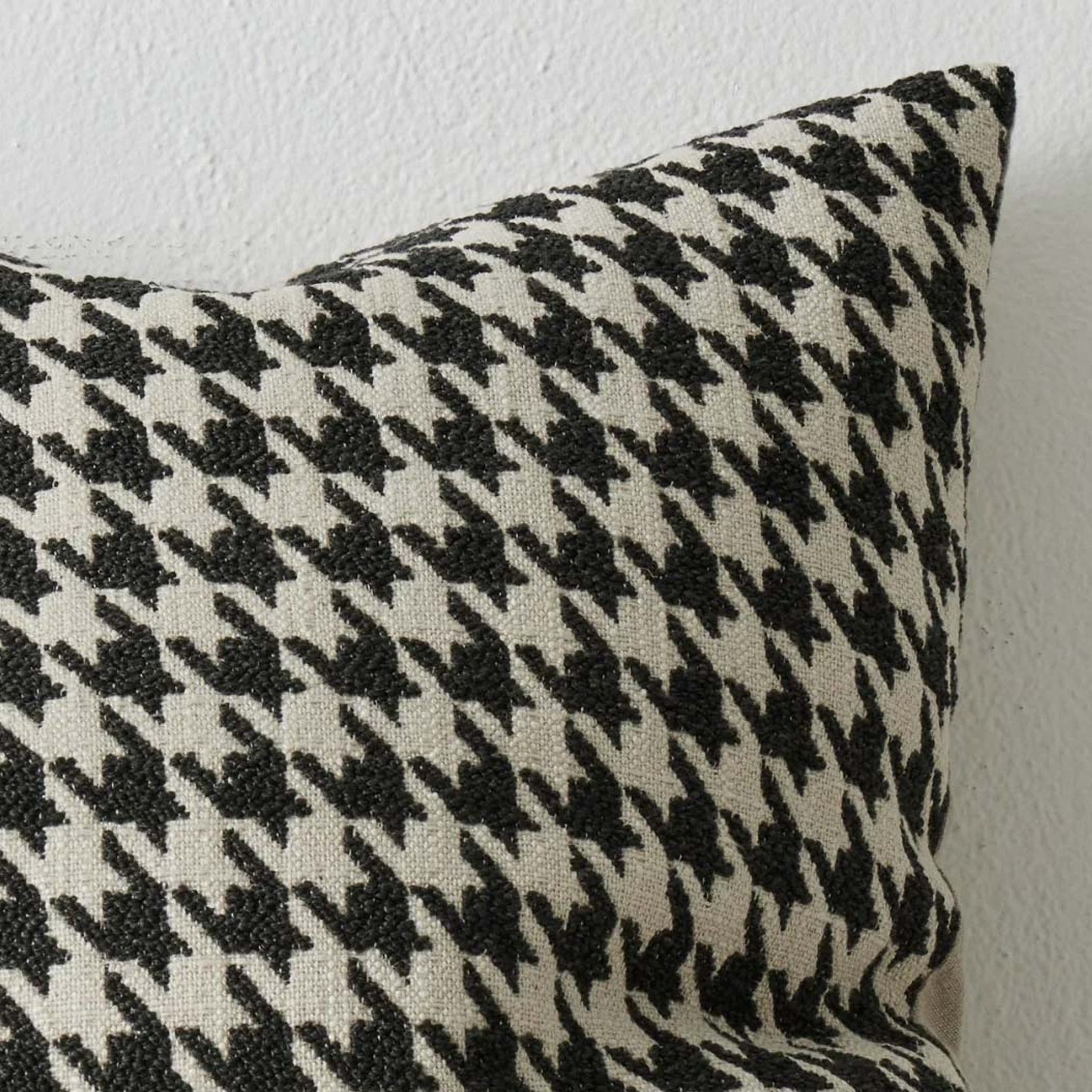 Weave Home Giovanni Cushion - Midnight | Bouclé Houndstooth gallery detail image