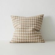 Weave Home Giovanni Cushion - Oatmeal | Bouclé Houndstooth gallery detail image