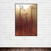 Giraffe Family Metal Wall Art gallery detail image