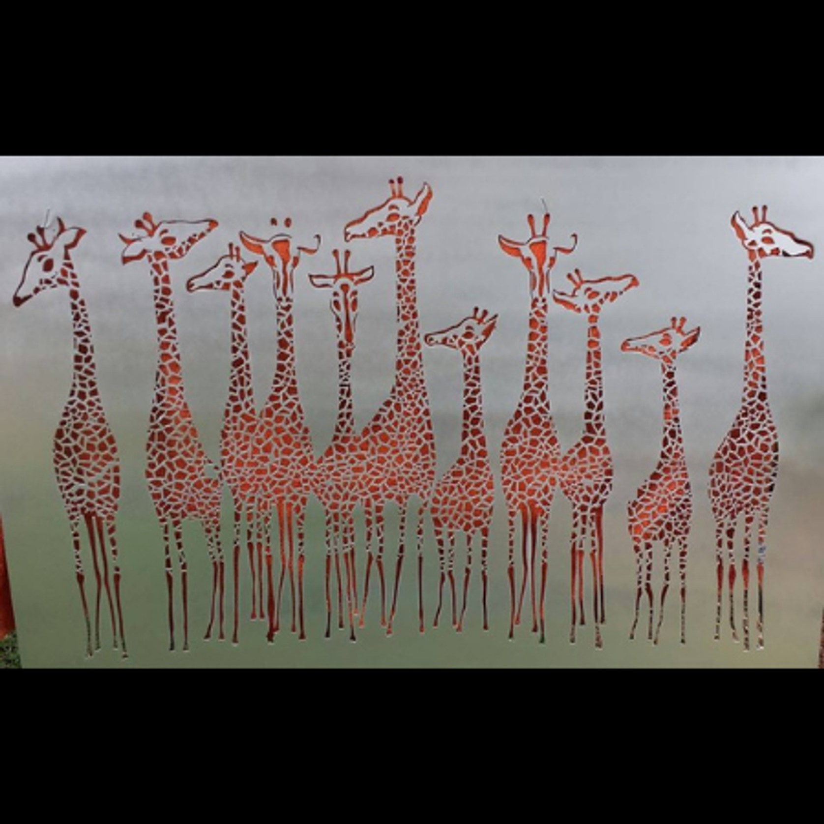 Giraffe Tower Metal Wall Art Panel gallery detail image