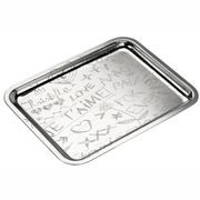 Silver Plated Graffiti Tray 26x20 gallery detail image