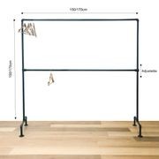 Pipe Clothing Rail With Feet gallery detail image