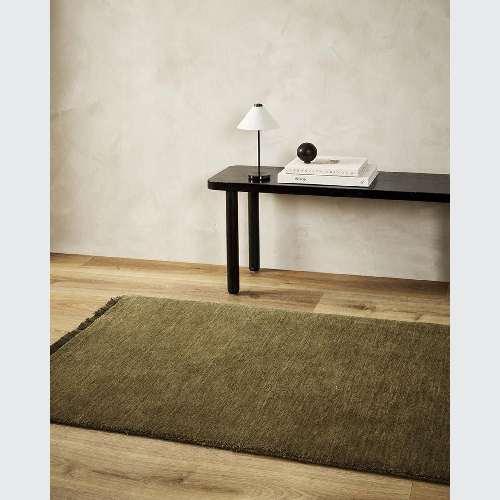 Baya Sandringham 100% NZ Wool Floor Runner Rug  - Moss gallery detail image