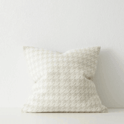 Weave Home Giovanni Cushion - Salt | Bouclé Houndstooth gallery detail image