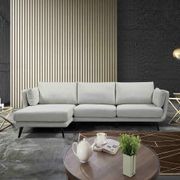 RANNI 3 Seater Sofa With Left Chaise - Warm Grey gallery detail image