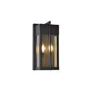 Noctra Collection Outdoor Wall Sconce - 2 Lights - Black gallery detail image