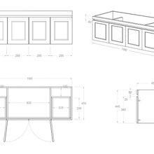 Otti Hampton | Single Bowl Vanity | 1200 | Matte White gallery detail image