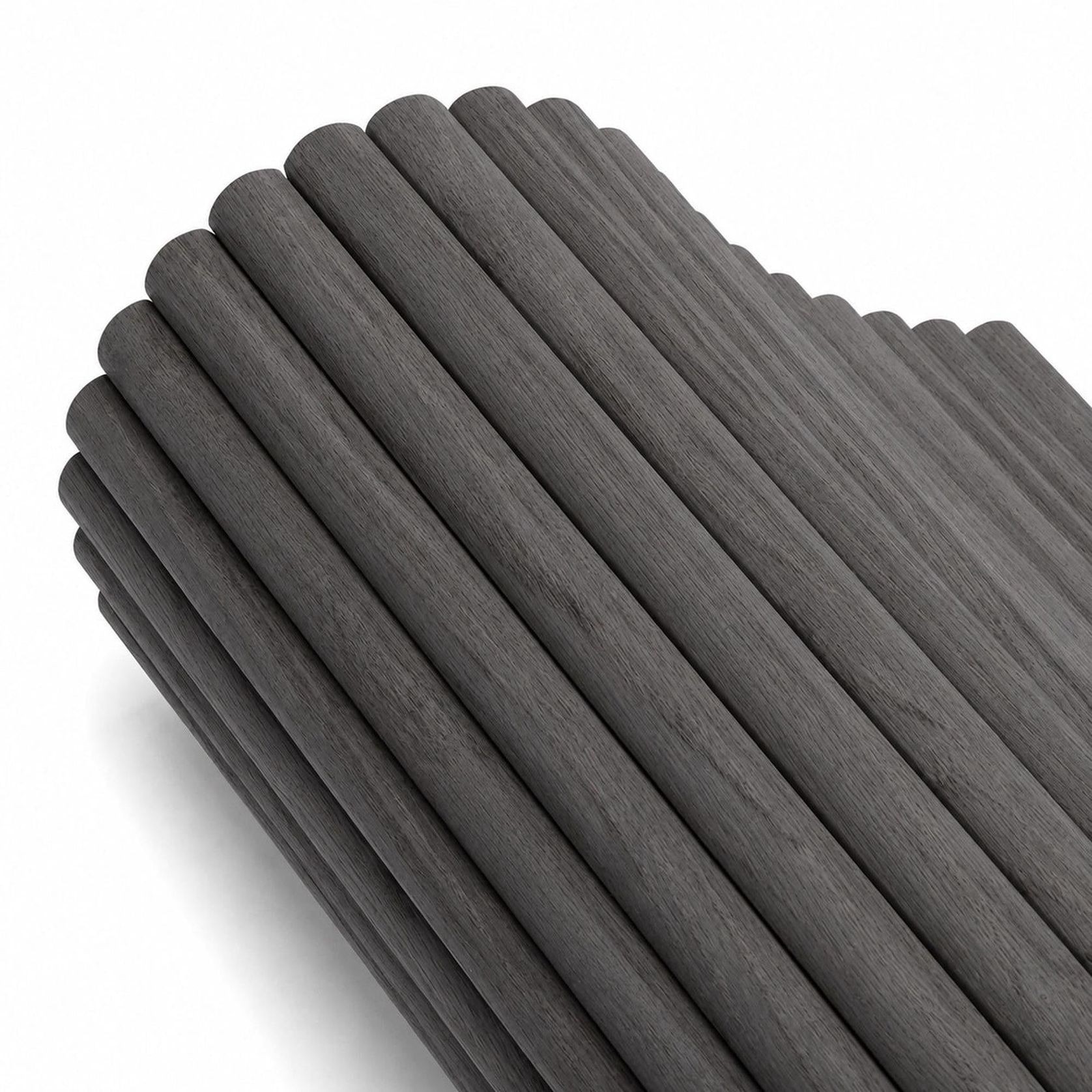 WOODFLEX Flexible Wooden Slat Wall Panel - Black - 2700mm x 600mm - Half Round 27mm gallery detail image