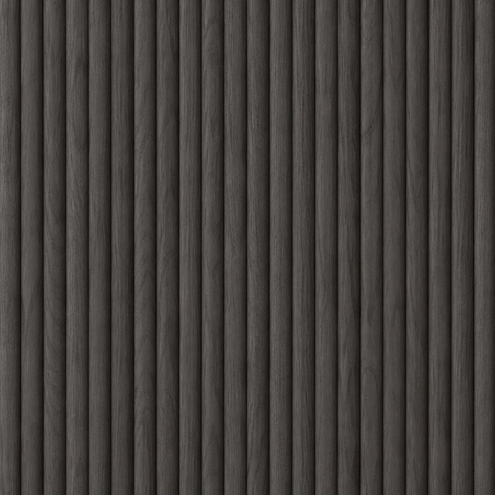 WOODFLEX Flexible Wooden Slat Wall Panel - Black - 2700mm x 600mm - Half Round 27mm gallery detail image