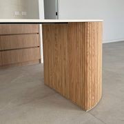 WOODFLEX Flexible Wooden Slat Wall Panel - Oak Veneer - 3000mm x 600mm - Half Round gallery detail image