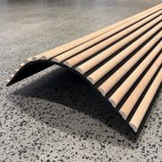 WOODFLEX Flexible Acoustic Slat Wall Panel - Half Round Oak Veneer - 2700mm x 600mm gallery detail image