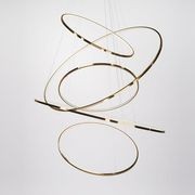 Halo Titanium Gold Suspension Light gallery detail image