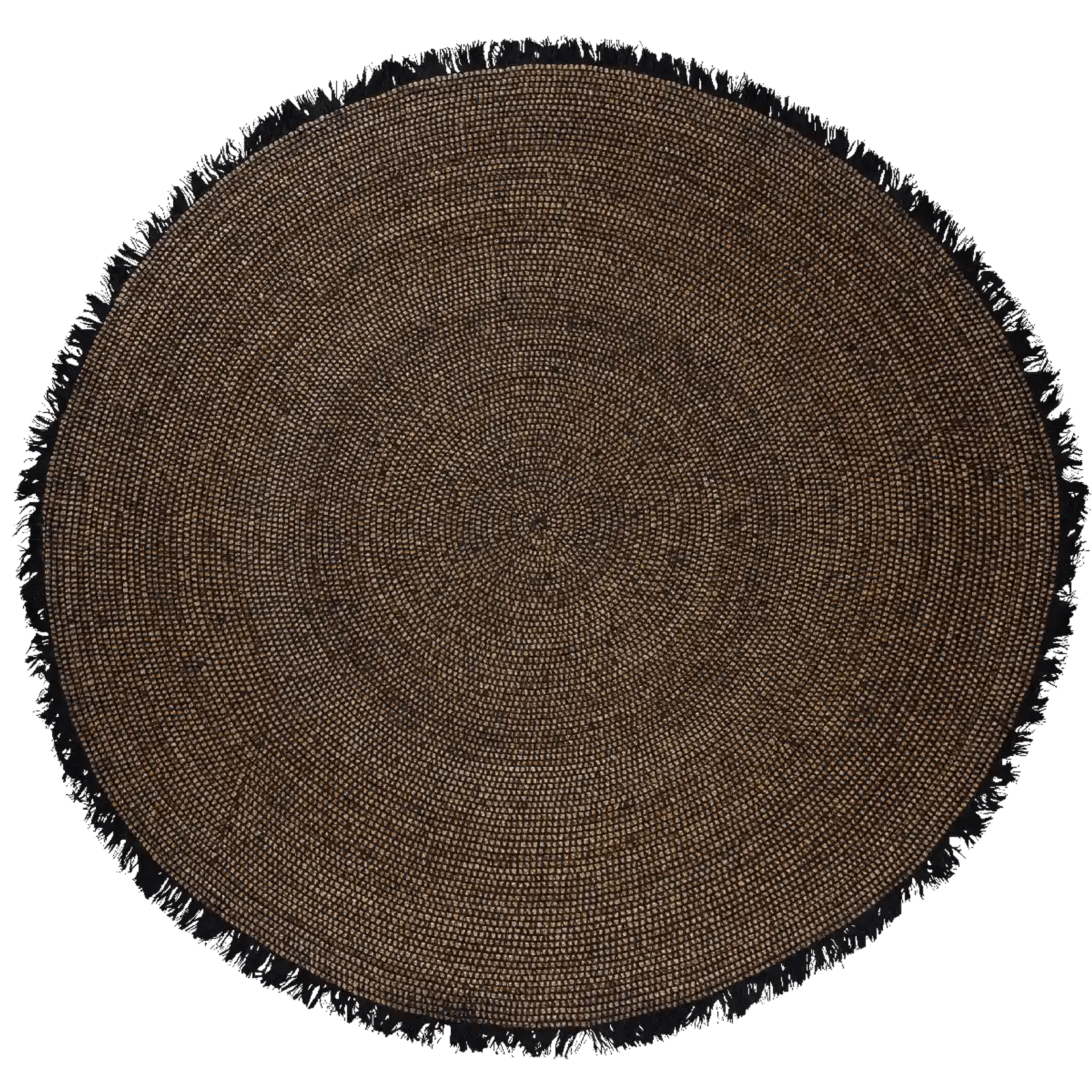 Tribe Home Reef Rug - Black | Round gallery detail image