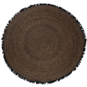 Tribe Home Reef Rug - Black | Round gallery detail image