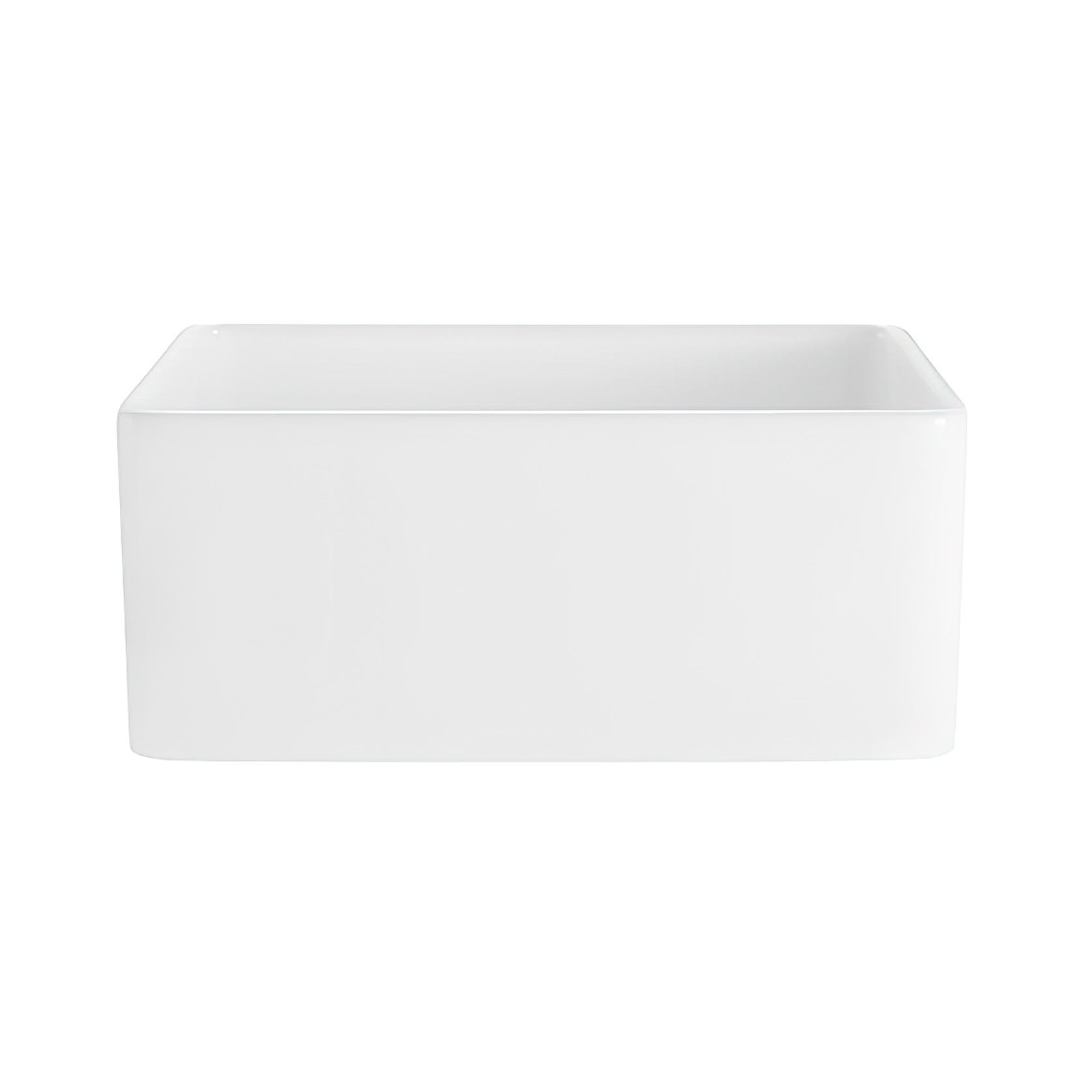 Hartley Small Single Farmhouse Sink | Gloss White gallery detail image