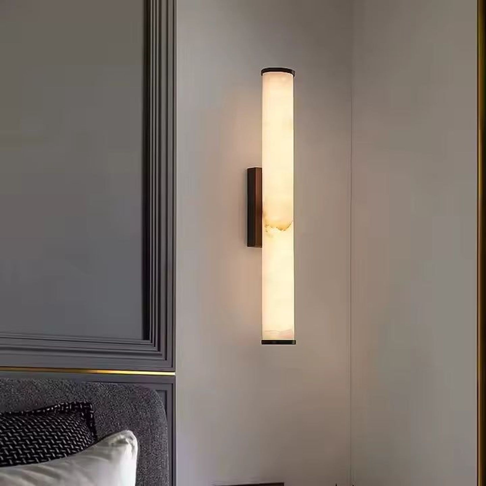 Natural Marble Cylinder Wall Sconce gallery detail image