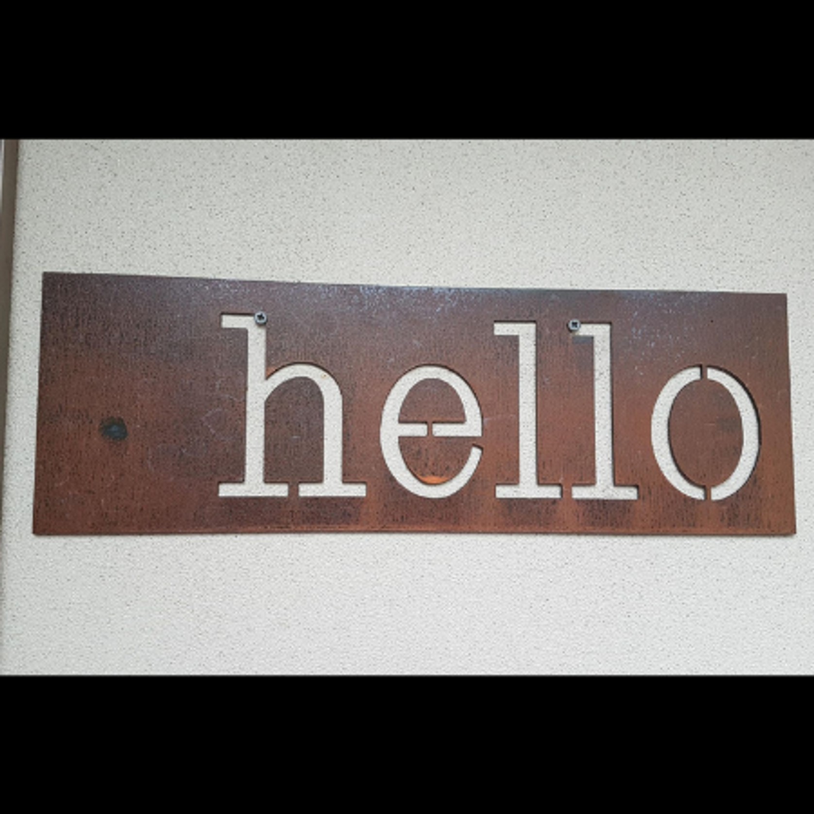 Hello Word Metal Sign, Front Door Decor gallery detail image