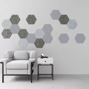 Peel n Stick Hexagon Acoustic Wall Tiles – QTY 6 gallery detail image