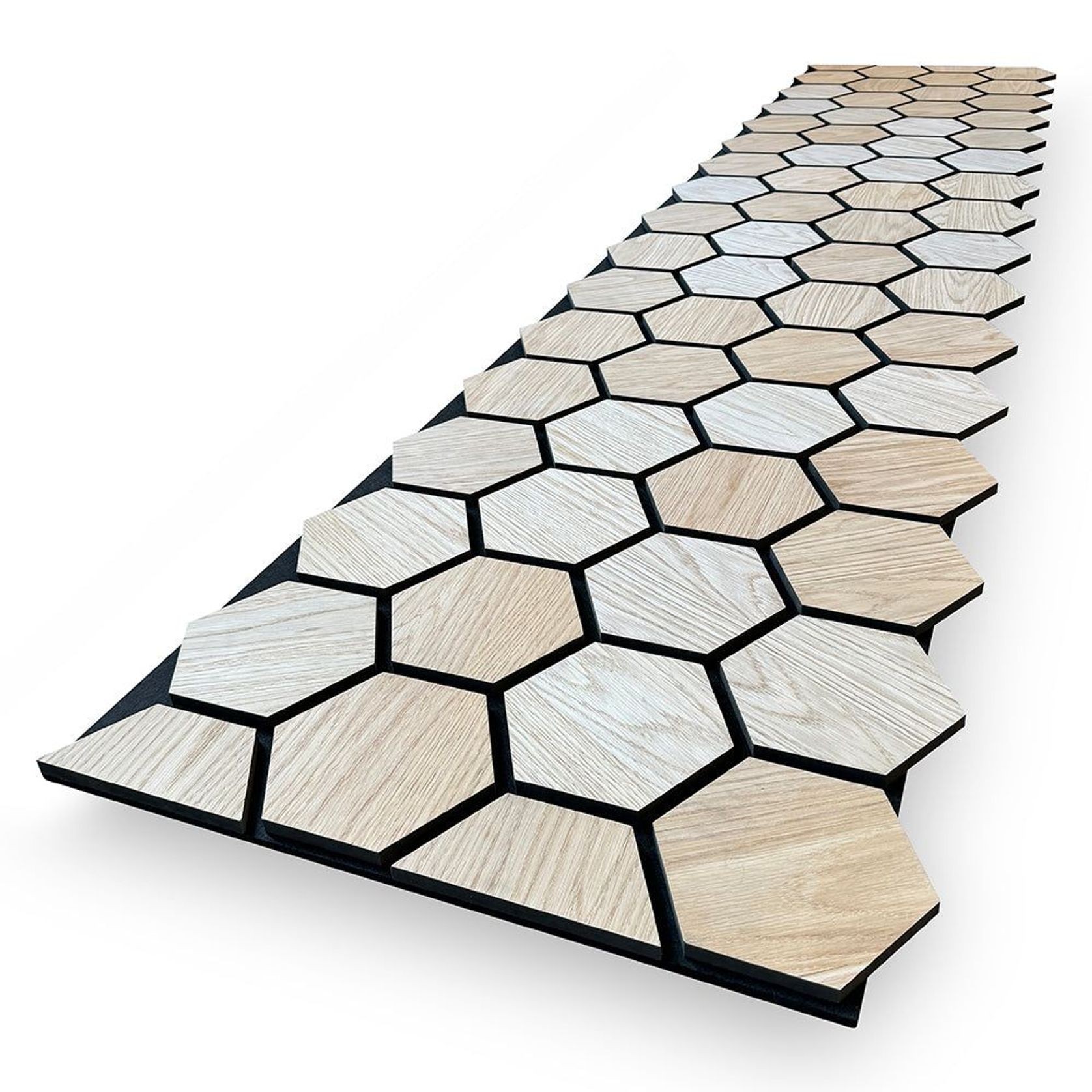 Hexagon WOODFLEX Acoustic Wood Wall Panels - Oak Veneer gallery detail image