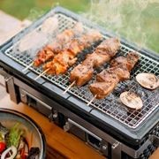 Hibachi Tabletop BBQ Grill With Skewer Rack - Rectangle gallery detail image