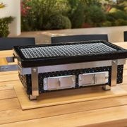 Hibachi Tabletop BBQ Grill With Skewer Rack - Rectangle gallery detail image