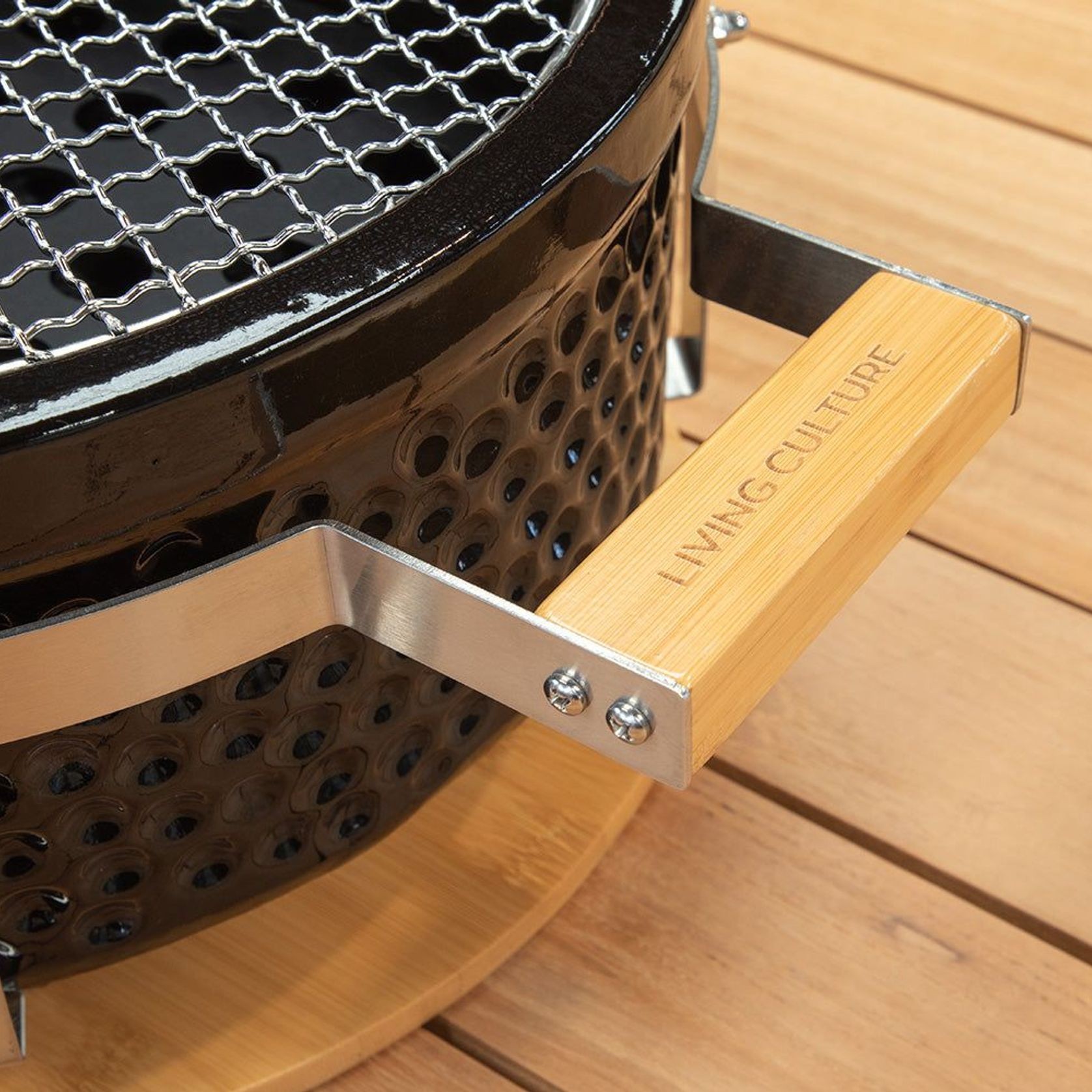 Hibachi Tabletop BBQ Grill with Searing Plate & Oil Tray - Round gallery detail image