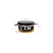 Hibachi Tabletop BBQ Grill with Searing Plate & Oil Tray - Round gallery detail image