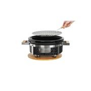 Hibachi Tabletop BBQ Grill with Searing Plate & Oil Tray - Round gallery detail image