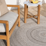 Baya Palm Cove Round Rug - Sand | Indoor or Outdoor gallery detail image