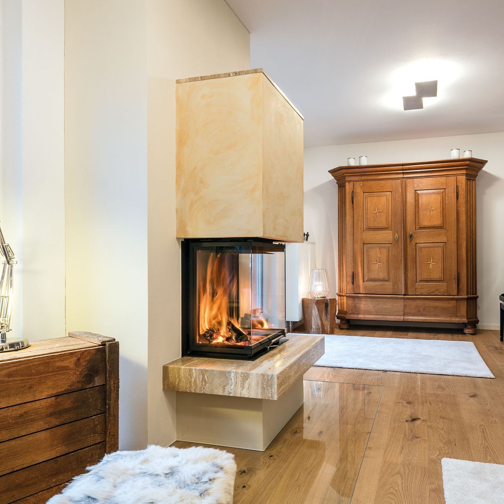 Hoxter Uka 37 Three Sided Wood Fireplace gallery detail image