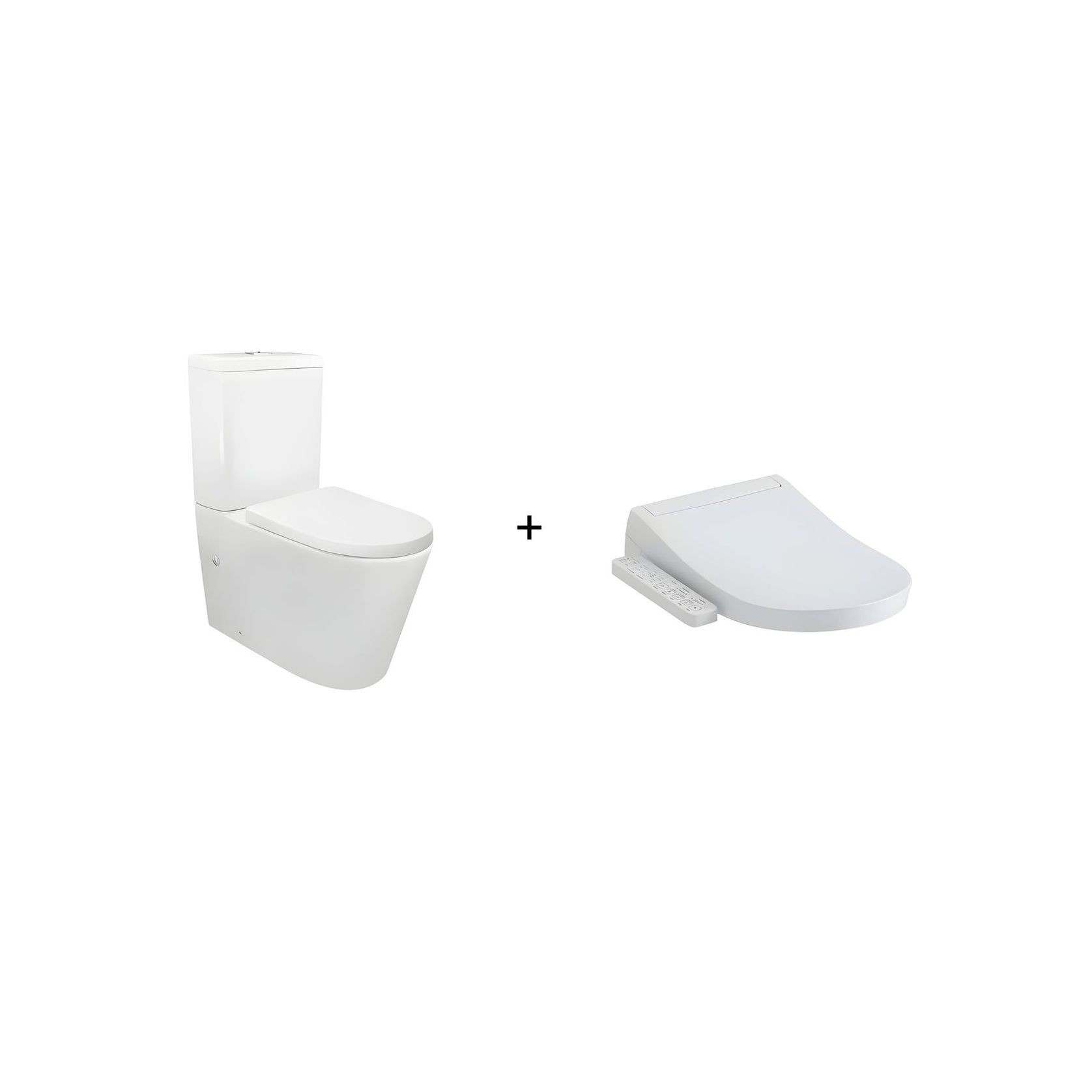 Toto S2 Washlet W/ Side Control And Tornado Toilet Suite Package D-Shaped Gloss White gallery detail image