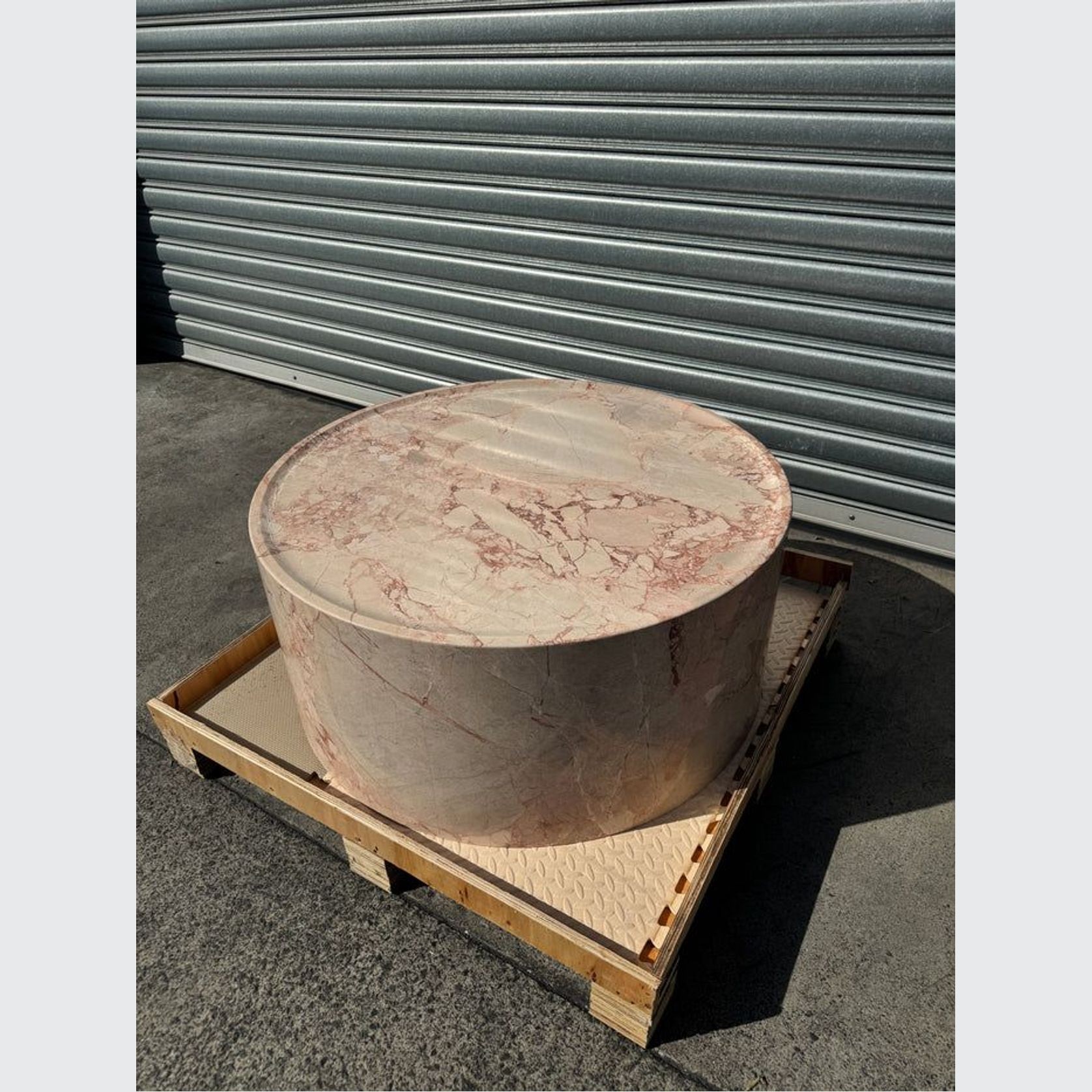 Rounded Coffee Table - Pearl Pink Blush Marble | Natural Stone Co. gallery detail image