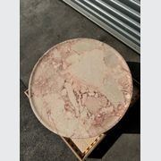 Rounded Coffee Table - Pearl Pink Blush Marble | Natural Stone Co. gallery detail image
