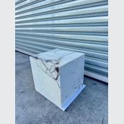 Cube Side Table - White Latte Marble | Natural Stone Co gallery detail image