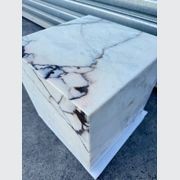 Cube Side Table - White Latte Marble | Natural Stone Co gallery detail image
