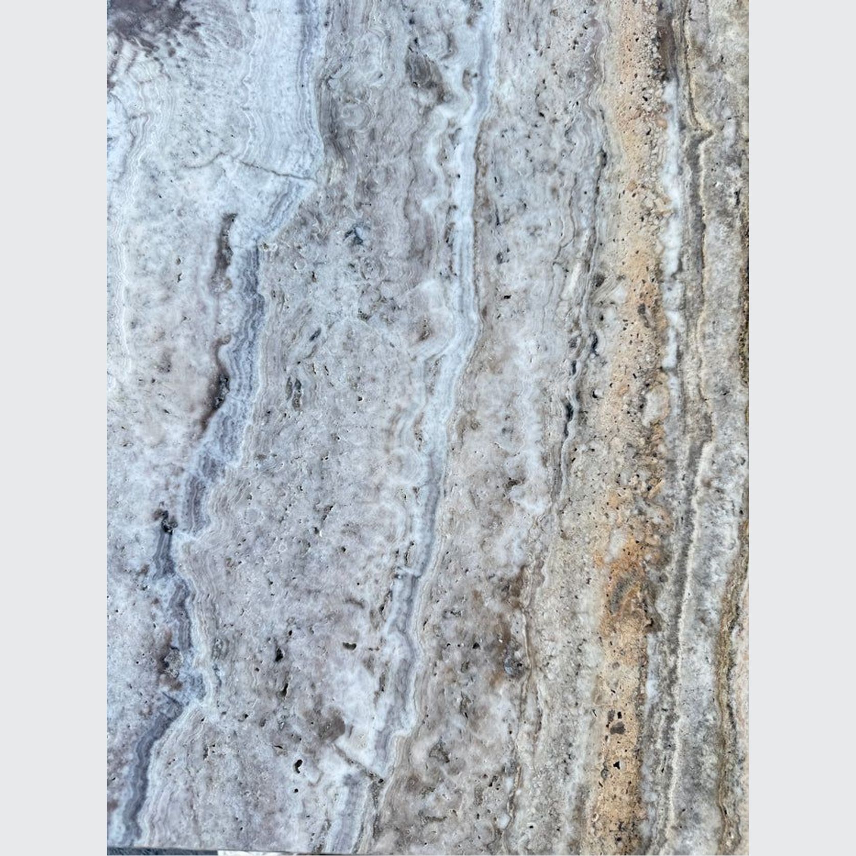 Cube Side Table - Silver Travertine | Natural Stone Co. gallery detail image