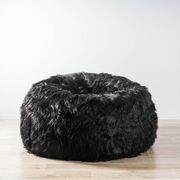 Lush Fur Bean Bag - Black gallery detail image